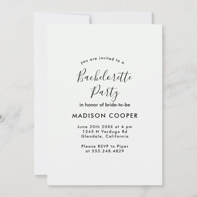 Convites Festa de solteira (Frente)