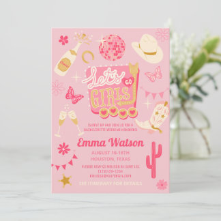 Convites Festa de solteira da Disco Cowgirl