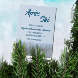 Convites Festa de solteira da Floresta de Montanha Snowy