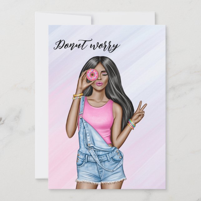 Convites Festa de solteira da Rosquinha azul e rosa retrorr (Frente)