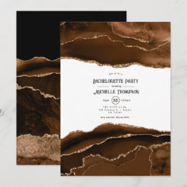 Convites Festa de solteira de Aglomeração de Aquarela Doura