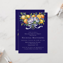 Convites Festa de solteira de Buquê de Citros do Mediterrân