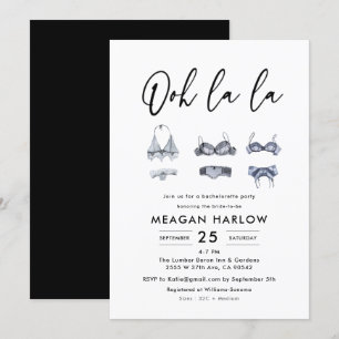Convites Festa de solteira de Chá La La Lingerie