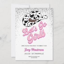 Convites Festa de solteira de Fim de Semana do vamos Go Gir