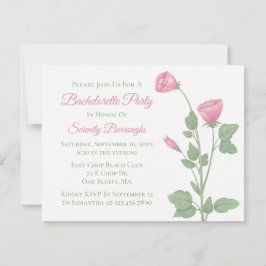 Convites Festa de solteira de Flores Florais Elegantes