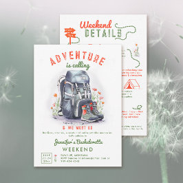 Convites Festa de solteira de Flores Selvagens de Acampamen