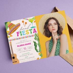 Convites Festa de solteira de Foto Final Fiesta