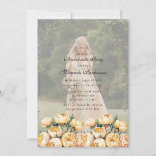 Convites Festa de solteira de Fotografias Amarelo da Arch