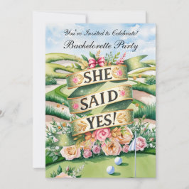 Convites Festa de solteira de golfe no campo de golfe