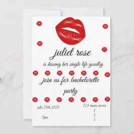 Convites Festa de solteira de lábios