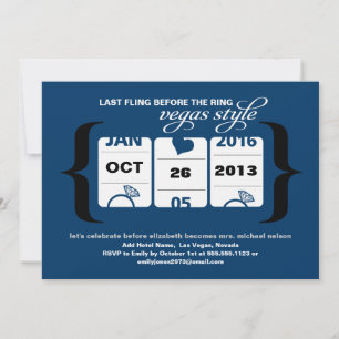 Convites Festa de solteira de máquinas de slot em Vegas