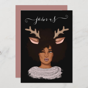 Convites Festa de solteira de Natal Afro-Americana Invi