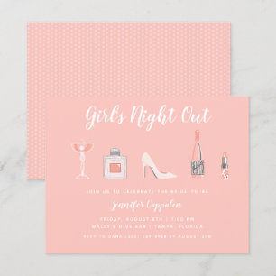 Convites Festa de solteira de Noite de Menina