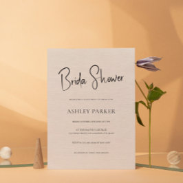 Convites Festa de solteira de Script Preto Simples de Line 