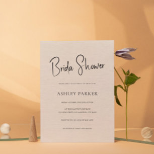 Convites Festa de solteira de Script Preto Simples de Line