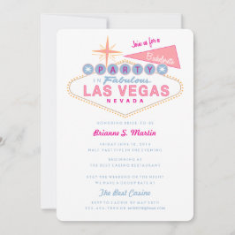Convites Festa de solteira de Sinalização de Las Vegas