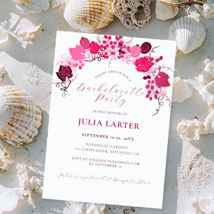 Convites Festa de solteira de uva de Berry Floral