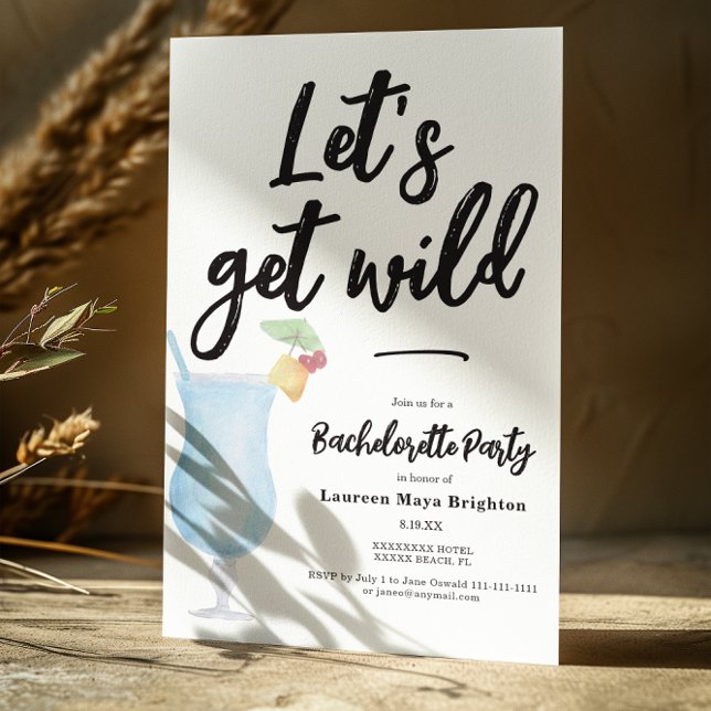 Convites Festa de solteira de Vidro de Cocktail Moderno (Criador carregado)