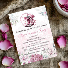 Convites Festa de solteira de Vintage Ocidental