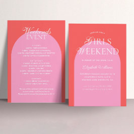 Convites Festa de solteira do Fim de Semana das Raparigas d