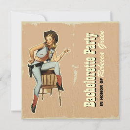 Convites festa de solteira do vaqueiro do país ocidental