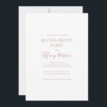 Convites Festa de solteira Dourada Elegante simples<br><div class="desc">Este simples e elegante convite para festa de solteira de ouro rosa é perfeito para o seu clássico casamento de ouro minimalista e rosa. Design apresenta a típica vintage mínima fonte de ouro emboscada contemporânea chic e delicada caligrafia formal romântica. É excelente para primavera, verão, outono ou casamentos de luxo...</div>