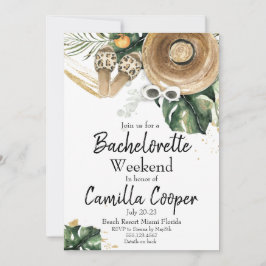 Convites Festa de solteira Fim de Semana Getaway Invit Itin