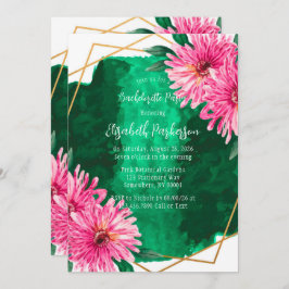 Convites Festa de solteira Geométrica dos Cristamões Rosa