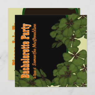 Convites festa de solteira irlandesa de shamrock