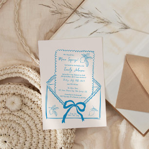 Convites Festa de solteira Mão Desenhada Lemon Mediterrânic