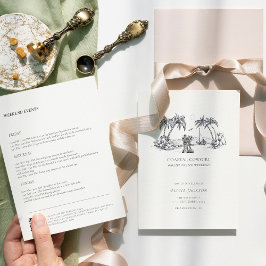 Convites Festa de solteira Moderna de Cowgirl Costeira