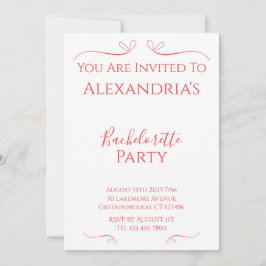 Convites Festa de solteira moderna mínima