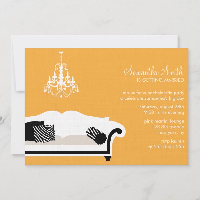 Convites Festa de solteira ou Chás de panela modernos (Frente)