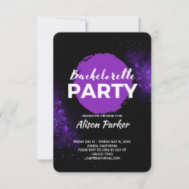 Convites Festa de solteira Preta Roxo
