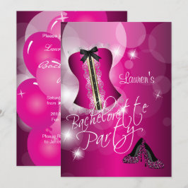 Convites Festa de solteira Rosa Divertida