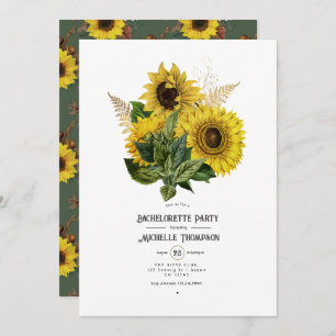 Convites Festa de solteira Rústica de Girassol