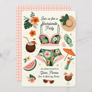 Convites Festa de solteira Summer Beach