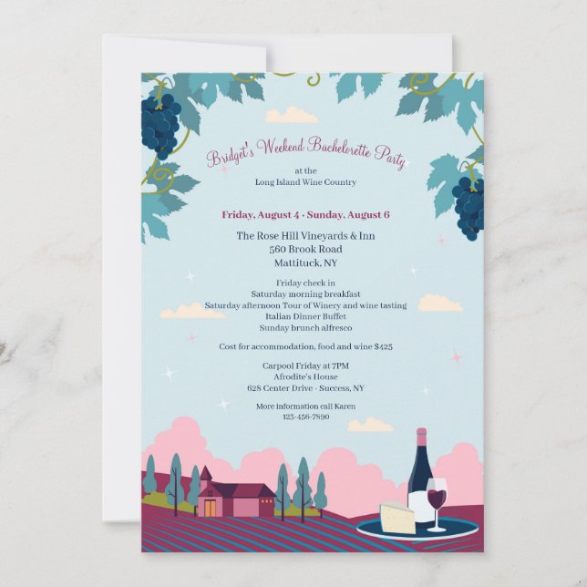 Convites Festa de solteira Turnê (Frente)