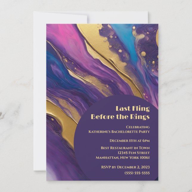 Convites Festa de solteira - Última Falha Antes dos Anéis - (Frente)