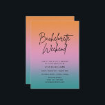 Convites Festa de solteira Verão Fim de Semana<br><div class="desc">Convites de festa de solteira em um simples design de inspiração de verão - personalizados com seus detalhes de festa de solteira. Perfeito para um fim de semana de verão,  na praia,  com a família e amigos da noiva.</div>