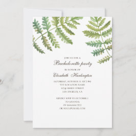 Convites Festa de solteira verde da floresta aquática