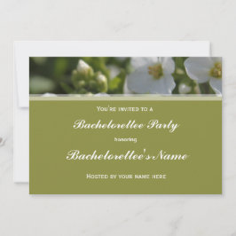 Convites festa de solteiro de flores brancas frescas