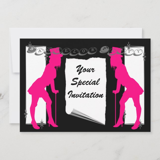 Convites Festa de solteiro sofisticada (Frente)