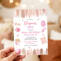 Festa de Sono Spa Maquiagem Menina Rosa Aniversári