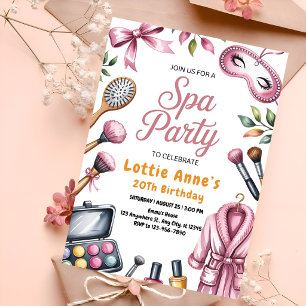 Convites Festa de Spa Glam Rosa