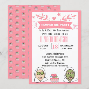 Convites Festa de Spa para a Noiva