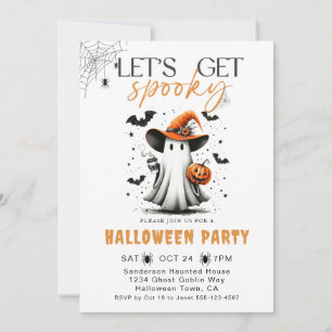 Convites Festa de Spooky Ghost Halloween