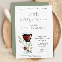 Festa de Surpresa de 70º Aniversário com Vinho Tin
