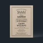 Convites Festa de Surpresa de Aniversário! Elegante Simples<br><div class="desc">Você pode guardar um segredo? Convide familiares e amigos para uma elegante e excitante celebração de aniversário surpresa com convites de festas de papel kraft personalizados. Toda a redação desta modelo é simples de personalizar, incluindo a mensagem que diz "Shhh! É uma SURPRESA." O simples design rústico apresenta uma moderna...</div>