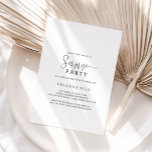 Convites Festa de Surpresa de Script de Rico de Caligrafia<br><div class="desc">Esta caligrafia,  rico surpresa de convite de festas,  é perfeita para um aniversário moderno,  aposentadoria ou qualquer festa surpresa. O design simples e elegante apresenta a tipografia de scripts clássicos e ricos em preto e cinza.</div>